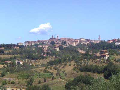 La vista su Siena dall'agriturismo