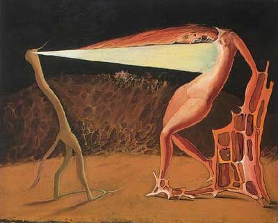 Victor Brauner, Le ver luisant, 1933, olio su tela, Museo d'Arte Moderna, Centro Pompidu, Parigi