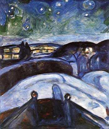 Edvard Munch  Starry Night (Cielo stellato), 1923-24, Munch Museet, Oslo (Norvegia)
