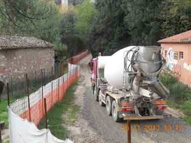 Terme di Petriolo, cantiere