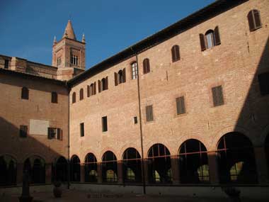 Crete Senesi, Abbazia Monte Oliveto Maggiore, i benedettini olivetani