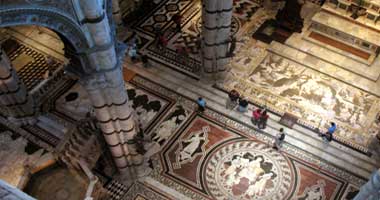 Duomo di Siena, pavimento scoperto