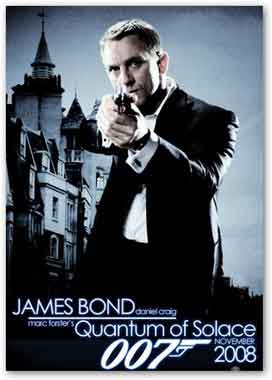 La locandina del film di 007 James Bond, Quantum of Solace