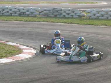 Kart in gara al circuito di Siena