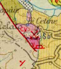Siena, miniera delle Cetine di Cotorniano. Carta geologica