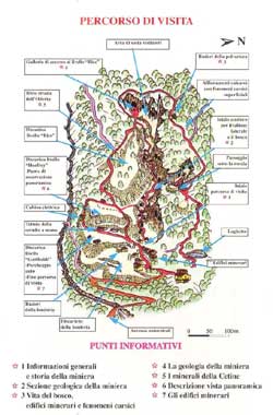 Il parco archeominerario delle Cetine, Siena. Il percorso di visita