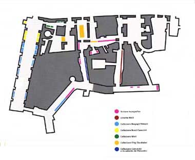 Siena, Museo Archeologico, mappa del percorso