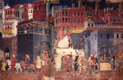 Ambrogio Lorenzetti. Effetti del buon governo. Siena, Palazzo Pubblico