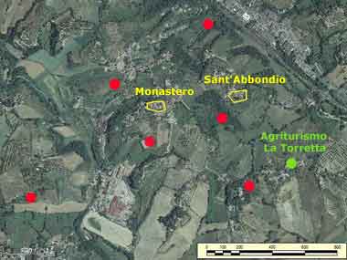 Siena, fonti medievali nella zona di Costafabbri, Costalpino, Sant'Abondio e Monastero