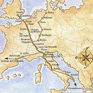 La Via Francigena, itinerario culturale europeo. Il percorso e le tappe della via francigena